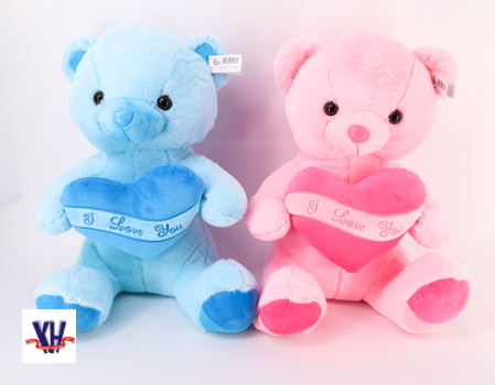 50CM.BEAR PINK & BLUE