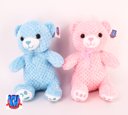 25CM BEAR PINK & BLUE