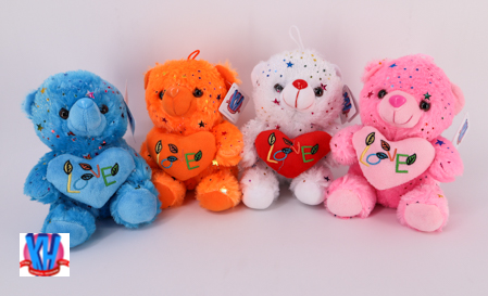 20CM SOFT BEAR 4 CLRS