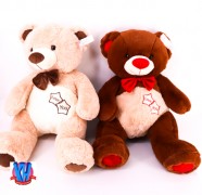 50CM BEAR 2 ASST W/BOW