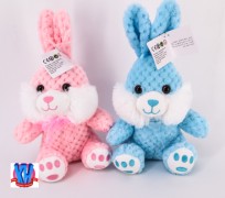 20CM SOFT RABBIT PINK & BLUE