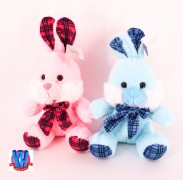 25CM RABBIT PINK & BLUE